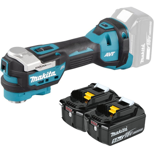 Makita DTM52Z 18V LXT Brushless Multi-Tool + BL1850 5.0Ah Twin Pack